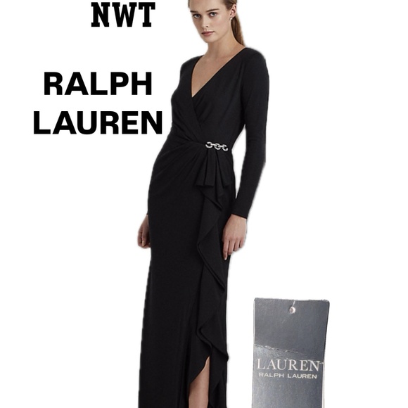 Ralph Lauren NWT Black Evening Gown - Picture 5 of 8